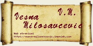 Vesna Milosavčević vizit kartica